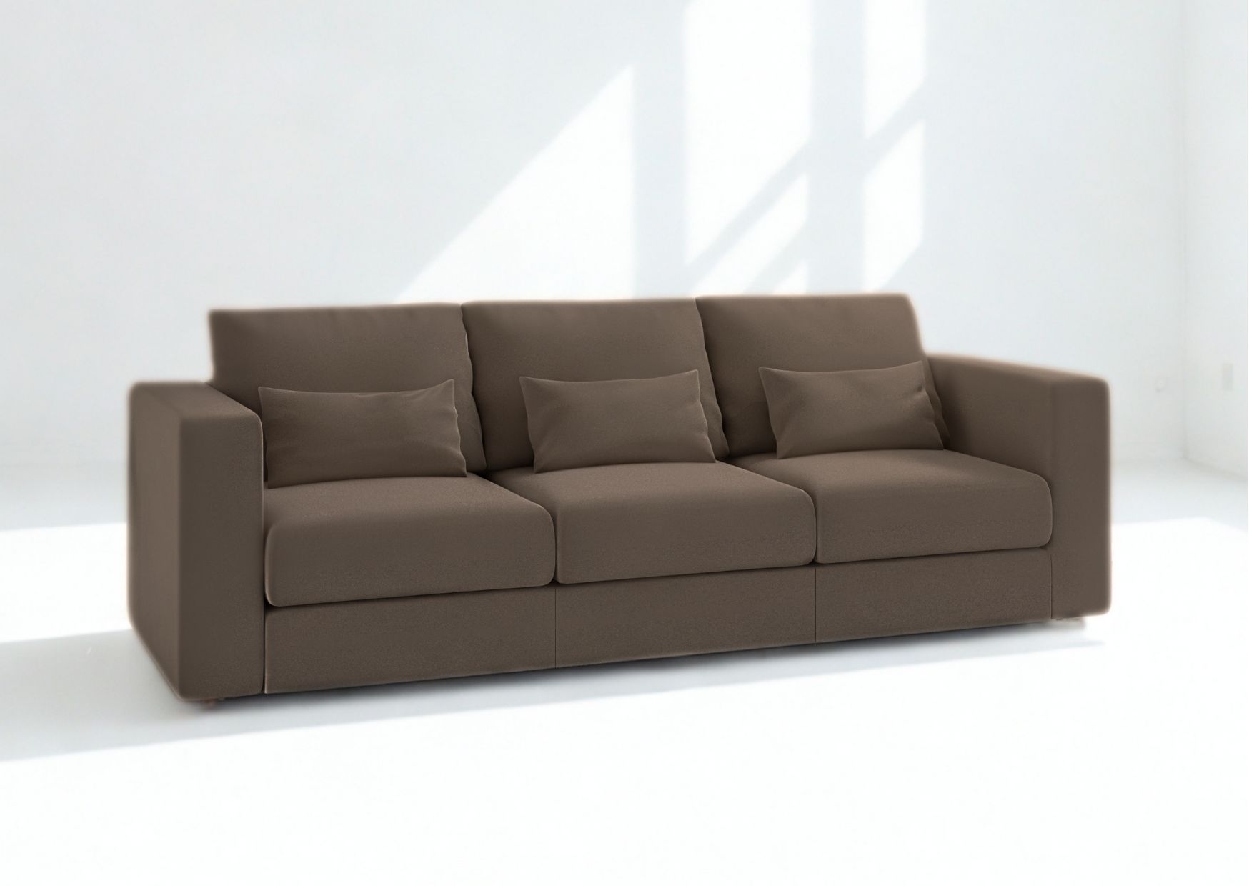 Klasyczna sofa rozkładana w kolorze brązowym